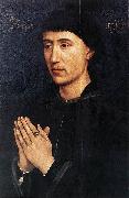 Rogier van der Weyden Portrait Diptych of Laurent Froimont oil
